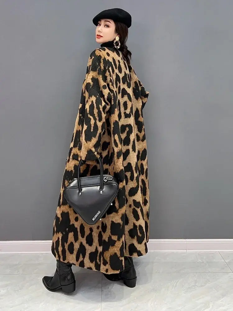 LEOPARD PRINT TRENCH COAT