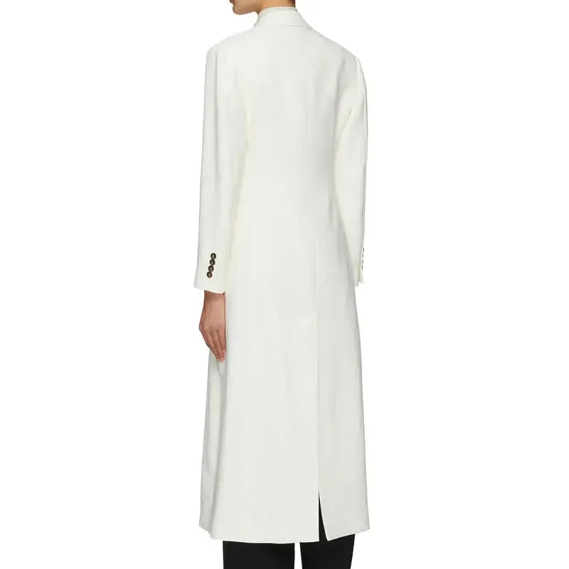 WHITE SLIM TRENCH COAT