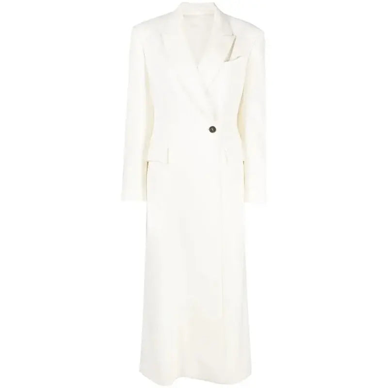 WHITE SLIM TRENCH COAT