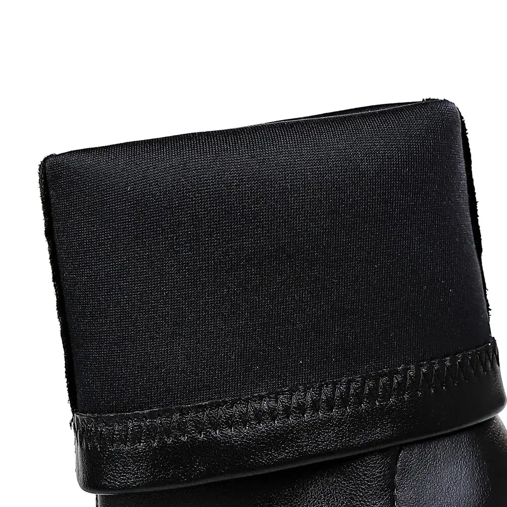 HIGH HEELS LEATHER BOOTS