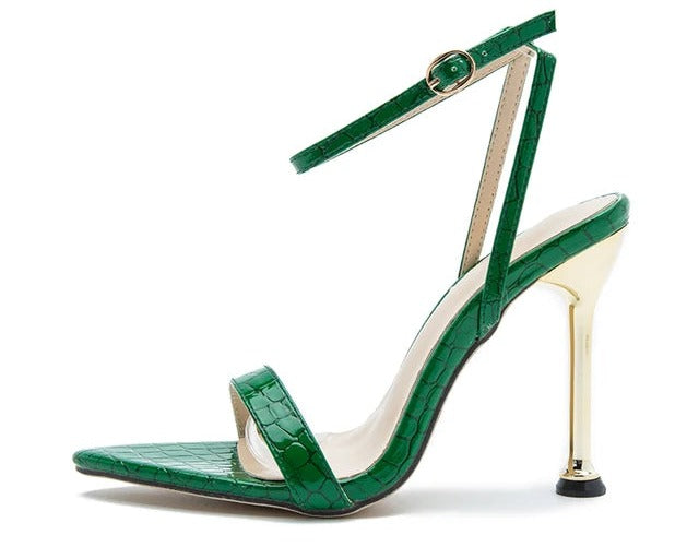 GREEN HIGH HEELS