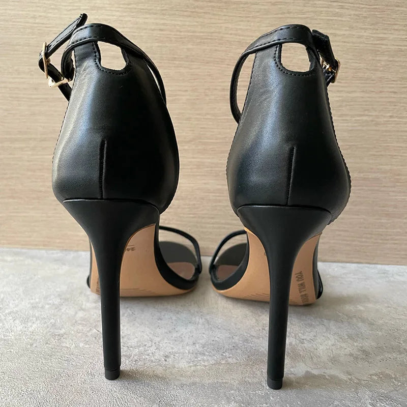 LEATHER STRAP HEELS