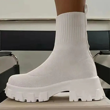 ELASTIC PLATFORM BOOTS