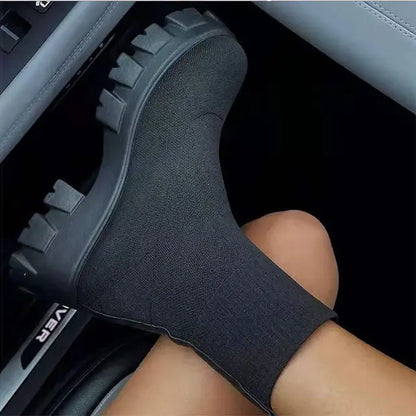 ELASTIC PLATFORM BOOTS