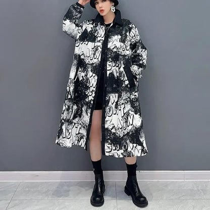 LETTERS PAINTED LONG COAT