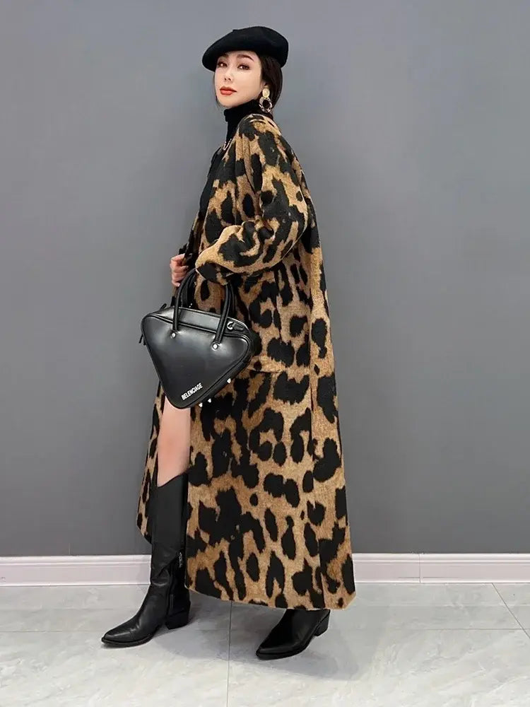 LEOPARD PRINT TRENCH COAT
