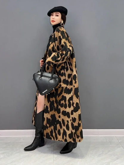 LEOPARD PRINT TRENCH COAT