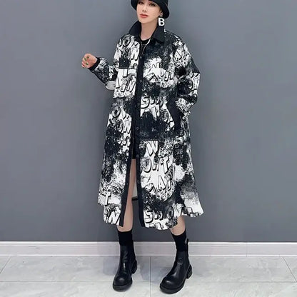 LETTERS PAINTED LONG COAT