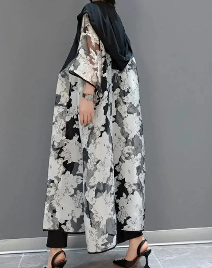 HOODED CARDIGAN COAT