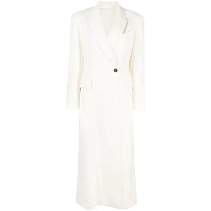 WHITE SLIM TRENCH COAT