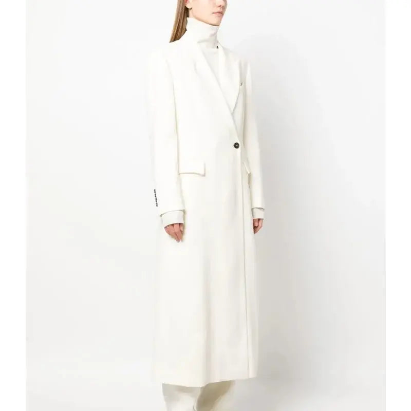 WHITE SLIM TRENCH COAT