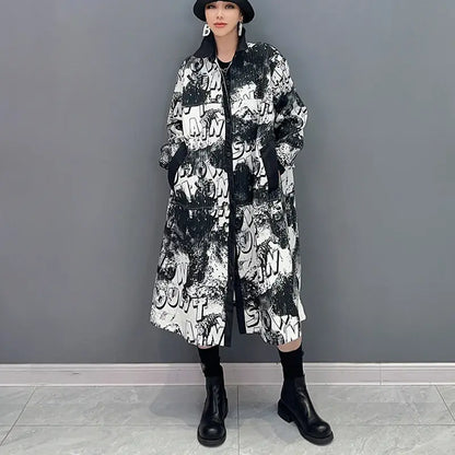 LETTERS PAINTED LONG COAT