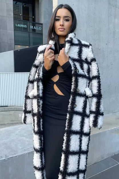 PLAID TRENCH COAT