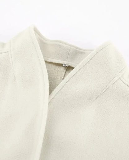 ELEGANT SOLID WOOLEN COAT