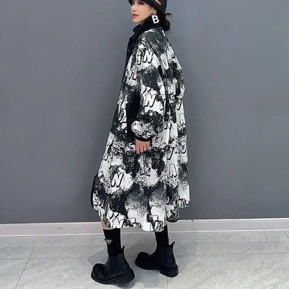 LETTERS PAINTED LONG COAT