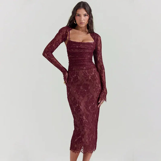 LACE PRINT BODYCON