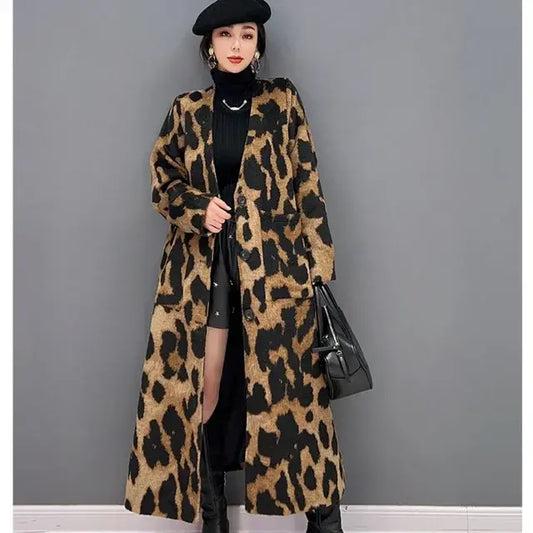 LEOPARD PRINT TRENCH COAT