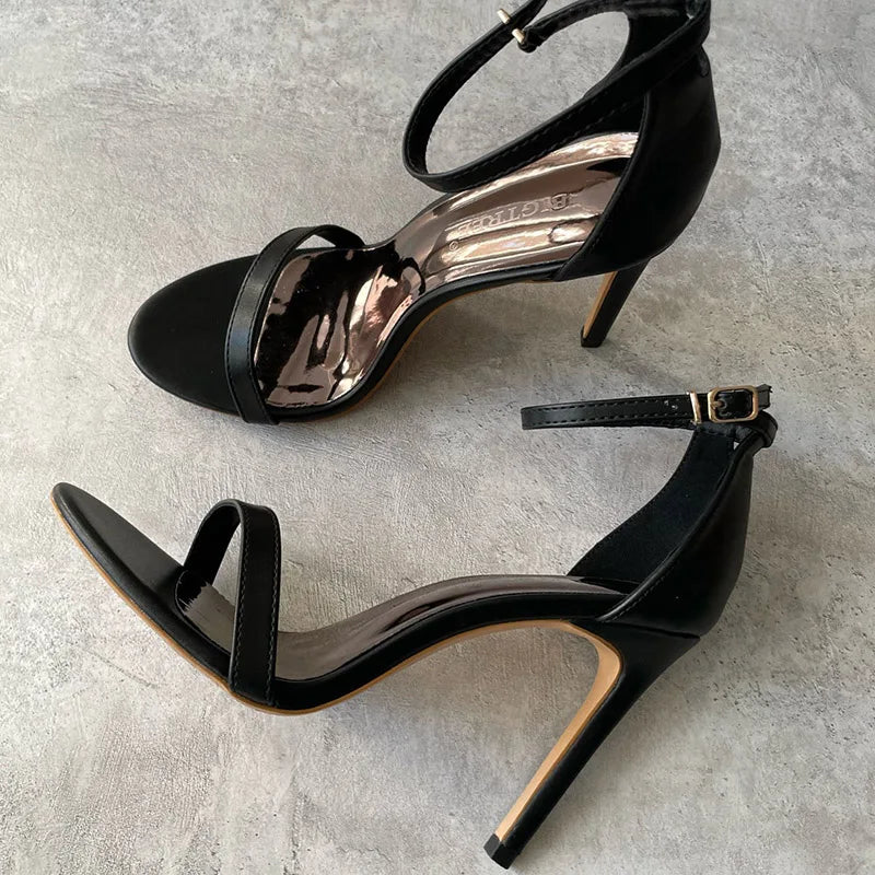 LEATHER STRAP HEELS