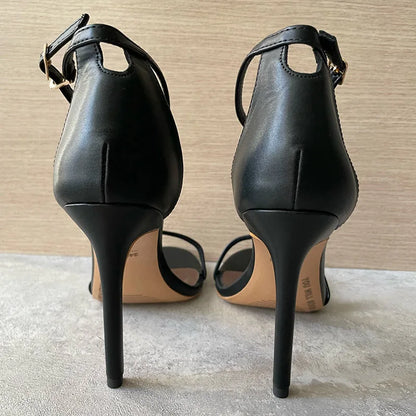 LEATHER STRAP HEELS