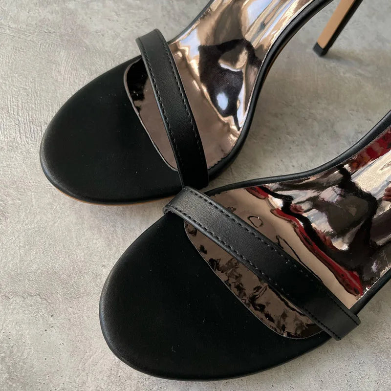 LEATHER STRAP HEELS